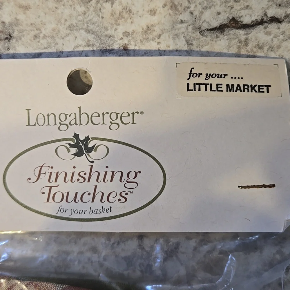 New Sealed Longaberger Little Market Plaid Fabric Basket Liner